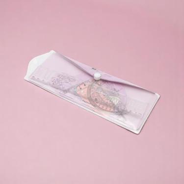 Imagem de Generic 1 conjunto de régua conjunto de régua de 4 peças de papelaria +/-5% dinossauros de precisão acrílico cores aleatórias 23,3 x 8,8 x 1,5 cm