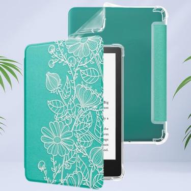 Imagem de Capa para Kindle Paperwhite 12ª Geração 2024 e Kindle Colorsoft Signature Edition, Capa protetora traseira de TPU macio transparente