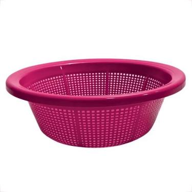 Imagem de Kit 10 Escorredor Macarrão Lavador Arroz Lava Tudo Multiuso 27x12cm Pl