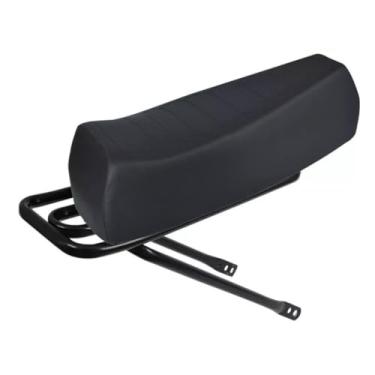 Imagem de Bagageiro Bicicleta, Banco Mobilete com Presilhas, Bagageiro Tubão Rabetão Articulado para Bicicleta Bike 20 24 26(Rabetão)