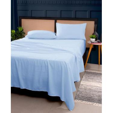 Imagem de Conjunto De Lençol Casal 4 Peças Completo Micropercal 400 Fios Ótimo A