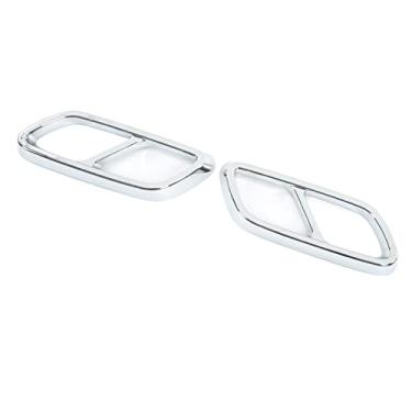 Imagem de Generic Guarnição do Tubo de Escape, Tampa do Silenciador de Escapamento, Resistente a Manchas, Decoração Externa Carro, Anti-arranhões, Resistente à Temperatura para Automóvel (Prata Galvanizada)