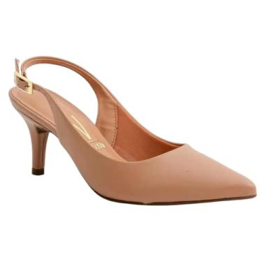 Imagem de Scarpin Vizzano Slingback Salto Fino Médio - Nude - 33