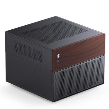 Imagem de Capa para PC JONSBO N4 Black NAS Walnut Wood 8-Drive Bay Micro ATX