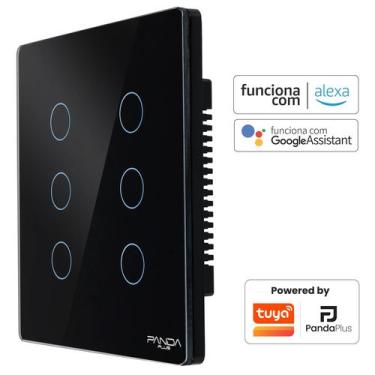 Imagem de Interruptor Inteligente Touch 6 Botões 4x4 Alexa Google Wifi Smartlife
