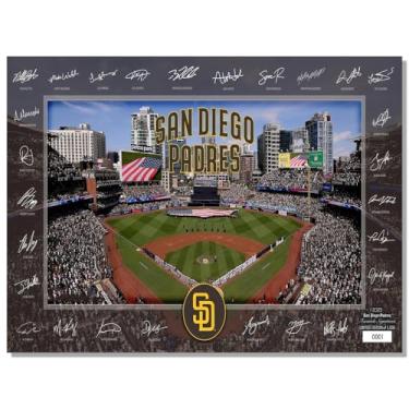 Imagem de BILVAZOG Pôster de beisebol padres para fãs crianças aniversário Gitfs-2025 emblemático quadra beisebol cartazes - impressão em tela para decoração de quarto de menino