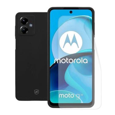 Imagem de Kit Capa Silicon Veloz E Película Hydrogel Hd Para Motorola Moto G14 - Gshield