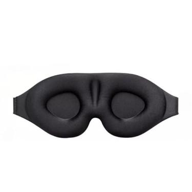 Imagem de Máscara Espuma Confortavel Dormir 3D Sombra Blackout Zero Pressão Eye Venda Tampa Olho Noturno(3un，Preto)