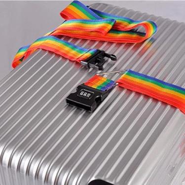 Imagem de kit 2 Cinta Para Mala de Viagem Com Trava de Código Proteção e Segurança