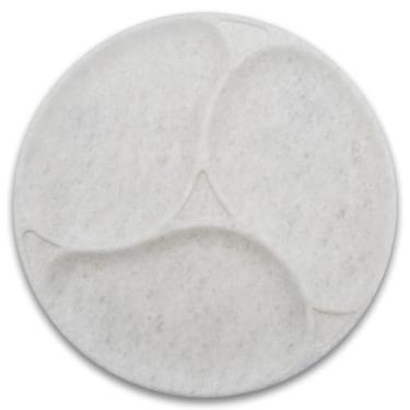 Imagem de Marmor Bandeja de banheiro de mármore natural real para perfume, velas, vaidade de pedra de joias, organizador de balcão de banheiro e cozinha e decoração de casa (placa de grade de mármore Thassos)