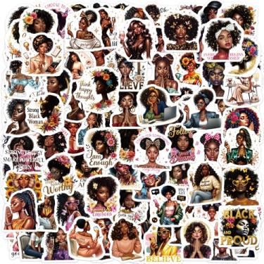 Imagem de 100 adesivos de quadro de visão mágica para meninas negras, adesivos inspiradores de empoderamento de mulheres negras, suprimentos motivacionais e kit para amor próprio, confiança e afirmação diária
