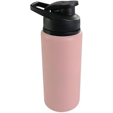Imagem de Squeeze de Alumínio com Alça, 600ml, Rosa