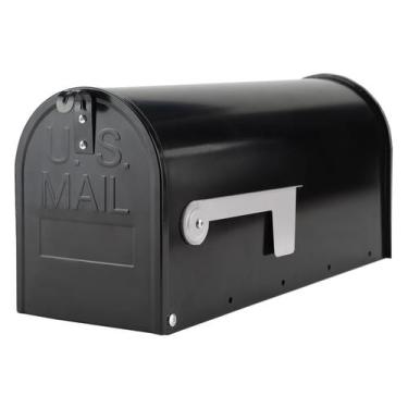 Imagem de Caixa de correio RAINHOL em aço galvanizado preto 48x22x17 cm