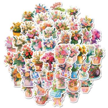 Imagem de Adesivos Flower Bouquet Scrapbook Romantic Flora x50 - yiweisai