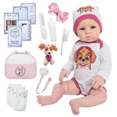 Imagem de Bebe Reborn Boneca Menina 100% Silicone Recém Nascida - Cegonha Reborn