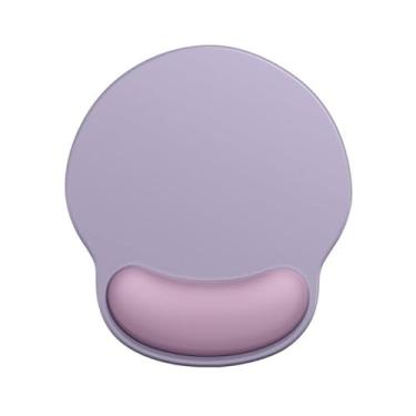 Imagem de YOWKA Mouse Pad com descanso de pulso, coleção de cores Fasion Clashing, tamanho maior 25 x 22 cm, base antiderrapante (lavanda)