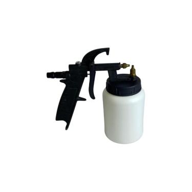 Imagem de Pistola de Pintura Ar Direto, 500ml, Corpo em Aço e PP, Bico 1.1mm, Pressão 2.5 Bar, Branco e Preto, para Madeira, Metal, Paredes e Automóveis