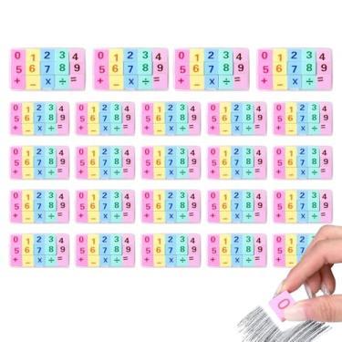 Imagem de Borrachas minúsculas para crianças em massa, borracha para lápis, Design de número educacional meninos meninas borrachas escolares, Borrachas seguras para adição, subtração, multiplicação e