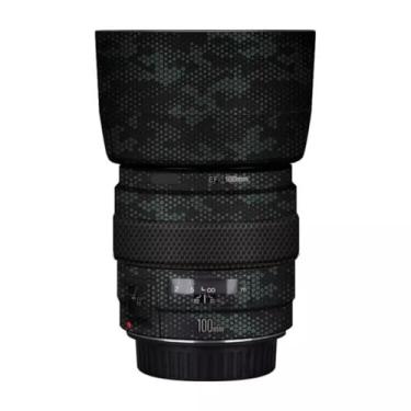 Imagem de EF 100 2 adesivo para lente de câmera revestimento protetor de corpo película protetora decalque skin para Canon EF 100 mm F2 USM (Mamba Green)