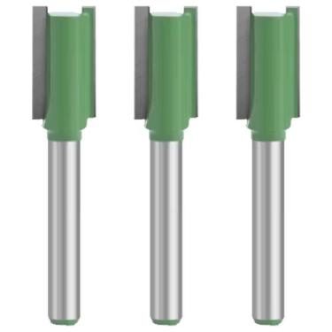 Imagem de Kit 3 Fresas Retas Paralelas 11Mm Haste 6Mm Metal Duro Tupia - Dremax