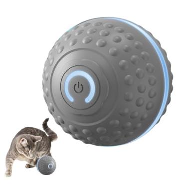 Imagem de Brinquedo interativo para gatos – bola interativa inteligente com luz para gatos, brinquedo elétrico para mastigar gatinhos, suprimentos para animais de estimação para moagem de gatinhos pequenos
