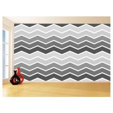 Imagem de Papel De Parede 3D Sala Chevron Zig Zag Listras 3,5M Zig13 - Você Deco
