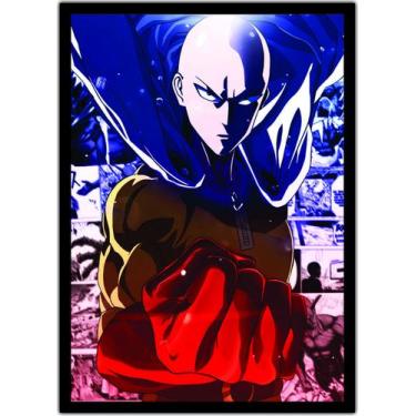 Imagem de Quadro Anime One Punch Man Desenho Com Moldura G01 - Vital Quadros  Do