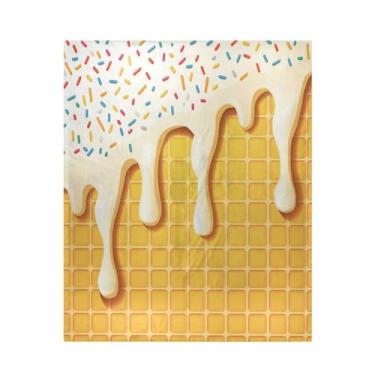 Imagem de Blueangle Cobertor de casquinha de sorvete super macio e quente, 127 x 152 cm, leve para todas as estações, cobertor aconchegante para cama, sofá, sofá, fácil de cuidar (244)