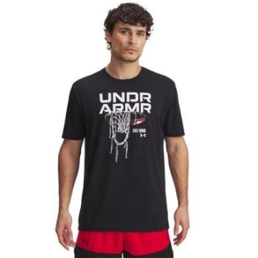 Imagem de Camiseta de Basquete Under Armour Hoops Net Masculina-Masculino