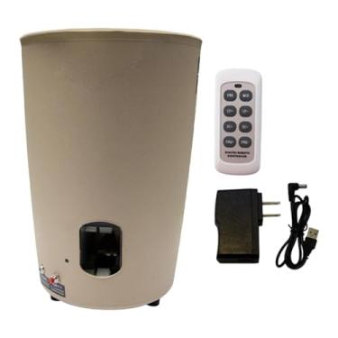 Imagem de Vaveren Robô de tênis de mesa com máquina automática de bolas, lançador automático, bolas de saque com efeito loop, portátil para exercícios esportivos ao ar, Cor Cáqui