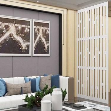 Imagem de Painel Vazado Divisória MDF London Branco - Decore Painéis e Divisória