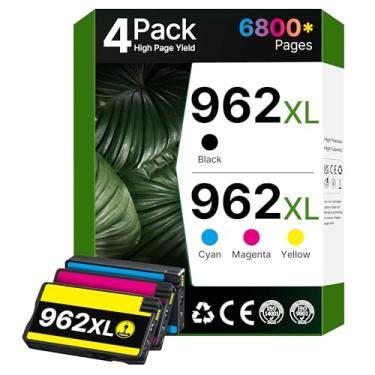 Imagem de Pacote combo de cartuchos de tinta 962 962Xl para impressora HP compatível com cartuchos de tinta HP 962Xl, pacote combo para HP Ink 9010 9015 962 962 XL Use com impressoras Officejet Pro 9010 9015
