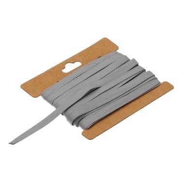 Imagem de Generic Fita de viés de dobra dupla de 1/4 polegada de algodão fita de viés contínuo para costura, costura acolchoada, bainha de artesanato (branco, cinza, 6 jardas)