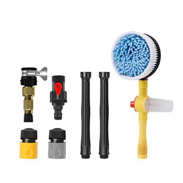 Imagem de Pincel de Lavagem Carro Kit Limpeza Mop 360 com Espuma Alta Pressão Escova Detachável e Extensível Para Casa Uso no Jardim