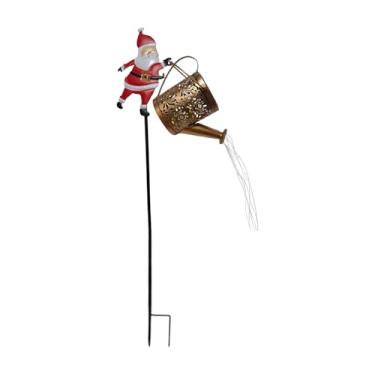 Imagem de Ｂｅｓｇａ Luminária solar de Papai Noel com regador, lâmpada de Natal para jardim externo, decoração natalina, Luz Colorida