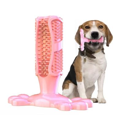 Imagem de Brinquedos de Palito Escova Dentes para Cães Borracha Natural Cuidado Bucal Dental Pets Morder e Limpeza com Cristas Elevadas Cerdas Remoção Completa Tartaro Placa Hálito