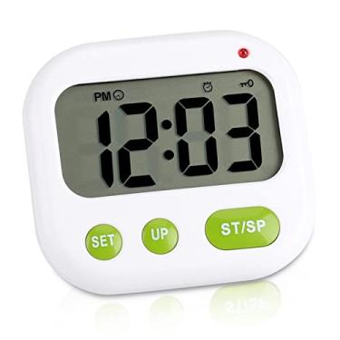 Imagem de ZAWELIYO Despertador Vibratório Digital Com Luz de Fundo para Trabalhadores Em Turnos ou Deficientes Auditivos, Material ABS, Luz Laranja, 3,3 X ,1 X 0,9 Polegadas, Despertador Duplo para Lembrete de Medicação