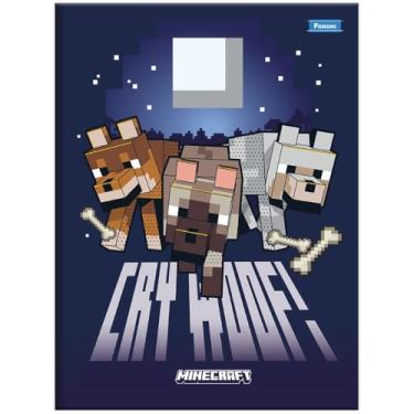 Imagem de Caderno Brochura 140x202mm 80 Folhas Capa Dura Minecraft Capa A Foroni