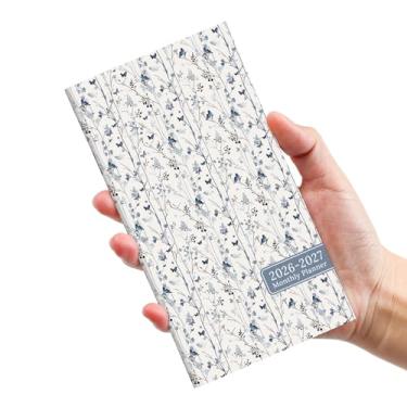 Imagem de Calendário de bolso 2026-2027 para bolsa, planejador mensal de dois anos, tamanho pequeno (16,5 cm x 9 cm) - Butterfly Grove