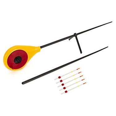 Imagem de Kit de Vara Pesca no Gelo Inverno Seção Superior ABS Sturdy Apoio Duas Pernas Leve Flexível Pontas Macias