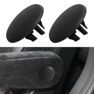 Imagem de HQRNYP 2 peças de tampa de apoio de braço, substituição de peças de assento, assento traseiro esquerdo ou direito parafuso de guarnição de alça de descanso de braço, acessórios de carro para GMC Chevy