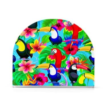 Imagem de xigua Porta-guardanapos de acrílico colorido de pássaro grande, porta-guardanapos para mesas cozinha restaurante decoração de casa, suporte decorativo moderno para guardanapos de coquetel de papel de