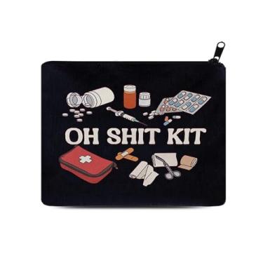 Imagem de Medicamentos Medicamentos Bolsas de Maquiagem Cosméticos Comprimidos Organizadores de Medicamentos Sacos de Primeiros Socorros Kits Médicos de Viagem Higiene Pessoal, Preto 1