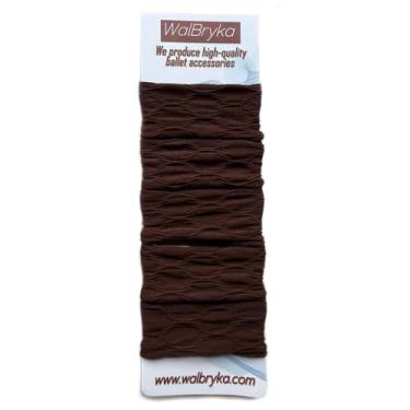 Imagem de Laços de cabelo para coques de rabo de cavalo Malha de nylon sem costura com alta elasticidade e durabilidade marrom