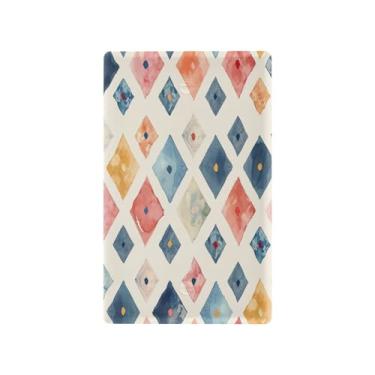 Imagem de Wassud Aquarela formas de diamante interruptor de luz placa decorativa para tomada placa de parede para tomadas elétricas em branco 4,53 x 2,76 polegadas