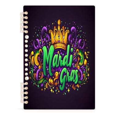 Imagem de Burbuja Caderno de carnaval, papel pautado universitário A5 com 60 folhas, fichário para escritório, 1 pacote