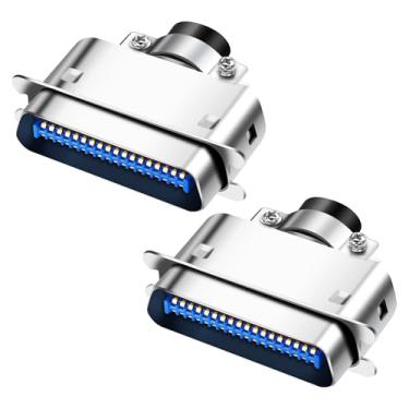 Imagem de CN36 Adaptador de cabo de fita plana para impressora conector Centronics macho de 36 pinos, pacote com 2