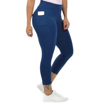 Imagem de Calça Legging LISA com BOLSOS Leg Fitness Academia Corrida Cintura Alta Feminina 1057-Feminino