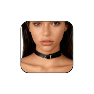 Imagem de Artmiss Colar gargantilha preta para mulheres, cordão de couro de camada dupla com pingente de lágrima Y2K, colar gótico ajustável, uso diário, casual, festa de casamento, joia para presente