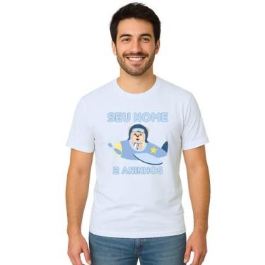 Imagem de Camiseta Ursinho Aviador Avião Urso Estampa Personalizada - UseP4, Bra